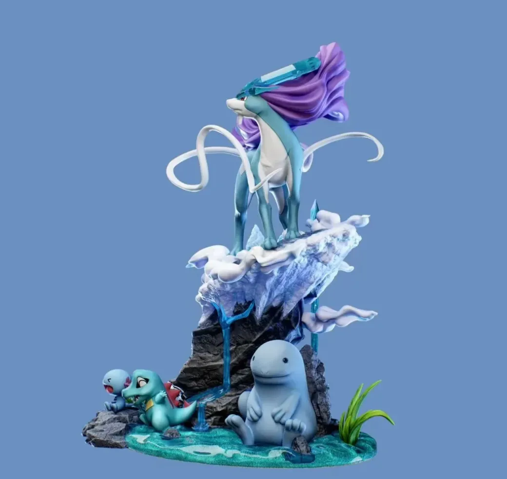 1/20 Scale World Zukan Ecology of Suicune - Pokemon Resin Statue - Smile Studio