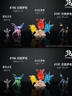 1/20 Scale World Zukan Eevee & Espeon & Umbreon - Pokemon Resin Statue - JB Studio