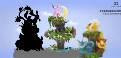 1/20 Scale World Zukan Eevee & Espeon & Umbreon - Pokemon Resin Statue - XO Studio