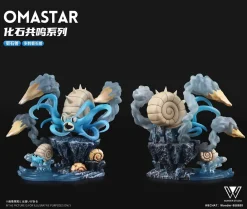 1/20 Scale World Zukan Evolution of Omanyte Set & Kabutops Set - Pokemon Resin Statue - Wonder Studio