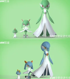 1/20 Scale World Zukan Evolution of Gardevoir Set - Pokemon Statue - OM Studio