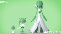 1/20 Scale World Zukan Evolution of Gardevoir Set - Pokemon Statue - OM Studio