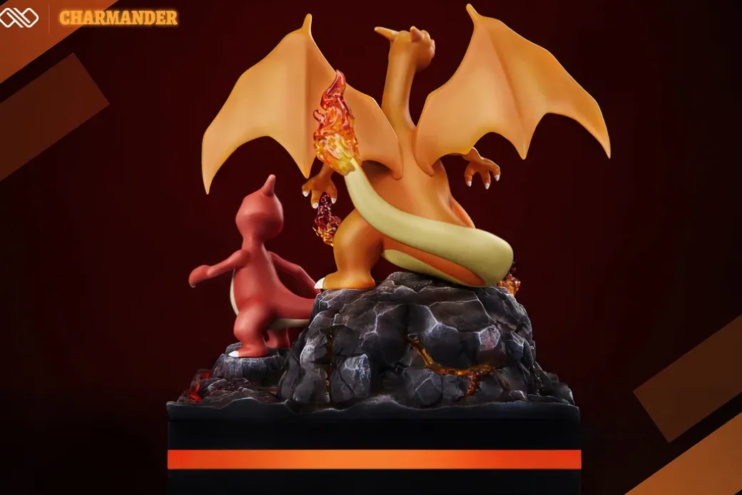1/20 Scale World Zukan Evolution of Charmander Set - Pokemon Resin Statue - Unlimited Studios