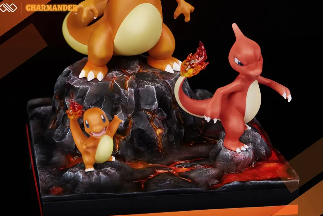 1/20 Scale World Zukan Evolution of Charmander Set - Pokemon Resin Statue - Unlimited Studios