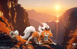 1/20 Scale World Zukan Evolution of Dusk Form Lycanroc Set & Drowzee Set & Orthworm - Pokemon Resin Statue - Wonder Studio