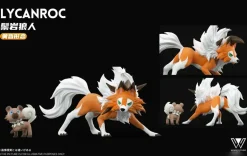 1/20 Scale World Zukan Evolution of Dusk Form Lycanroc Set & Drowzee Set & Orthworm - Pokemon Resin Statue - Wonder Studio