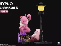 1/20 Scale World Zukan Evolution of Dusk Form Lycanroc Set & Drowzee Set & Orthworm - Pokemon Resin Statue - Wonder Studio