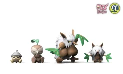 1/20 Scale World Zukan Evolution of Shiftry Set & Meowth - Pokemon Resin Statue - EC-Studio