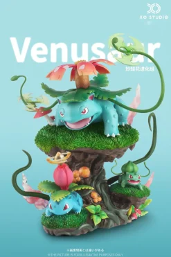 1/20 Scale World Zukan Evolution of Venusaur Set - Pokemon Resin Statue - XO Studio