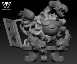 1/20 Scale World Zukan Evolution of Gengar Set - Pokemon Resin Statue - Wonder Studio
