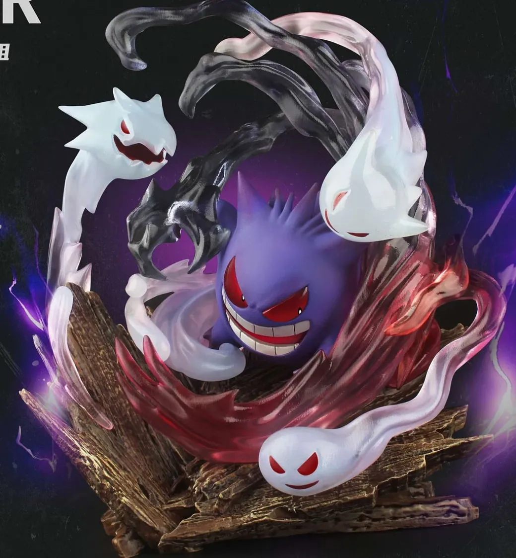 1/20 Scale World Zukan Evolution of Gengar Set - Pokemon Resin Statue - Wonder Studio