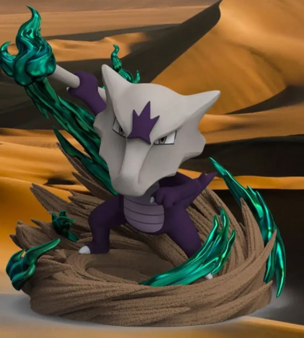 1/20 Scale World Zukan Evolution of Marowak Set & Alola Marowak - Pokemon Resin Statue - Puff Studio