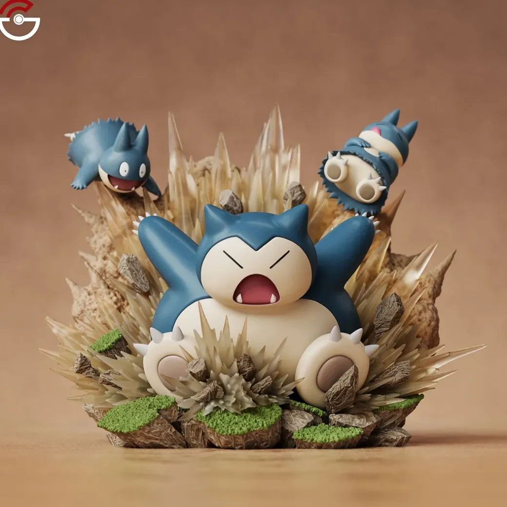 1/20 Scale World Zukan Evolution of Snorlax Set - Pokemon Statue - GuangZhu Studio