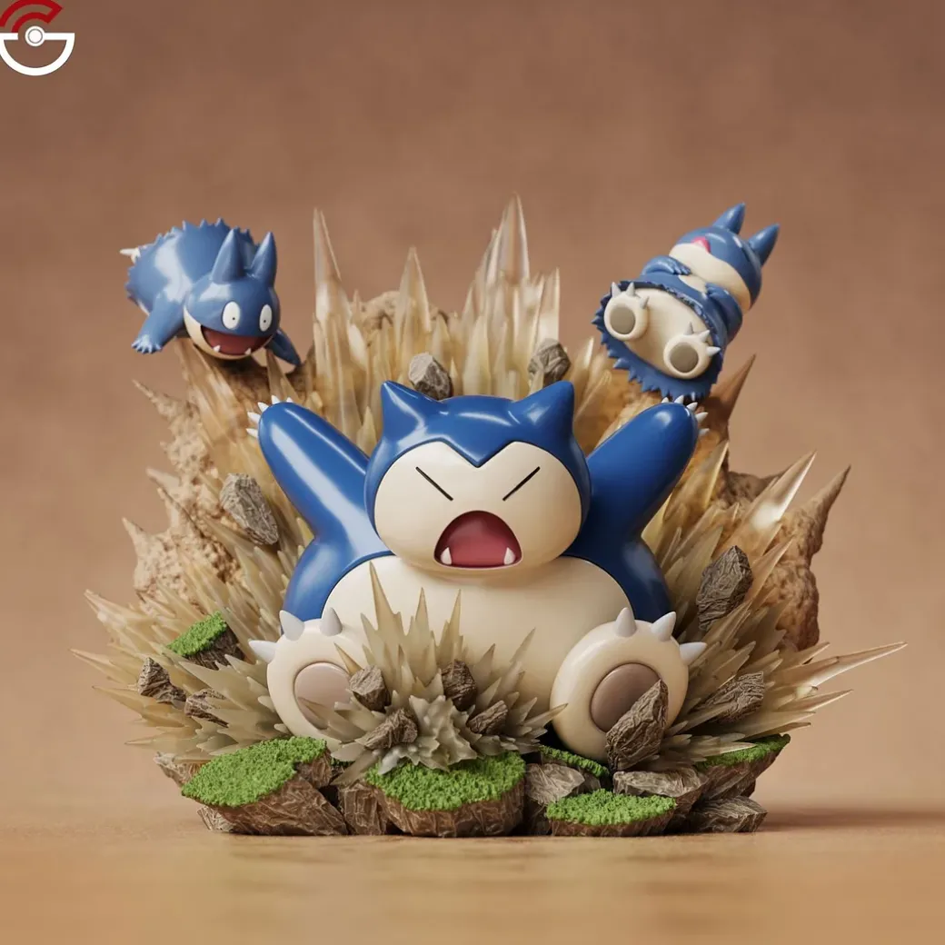 1/20 Scale World Zukan Evolution of Snorlax Set - Pokemon Statue - GuangZhu Studio