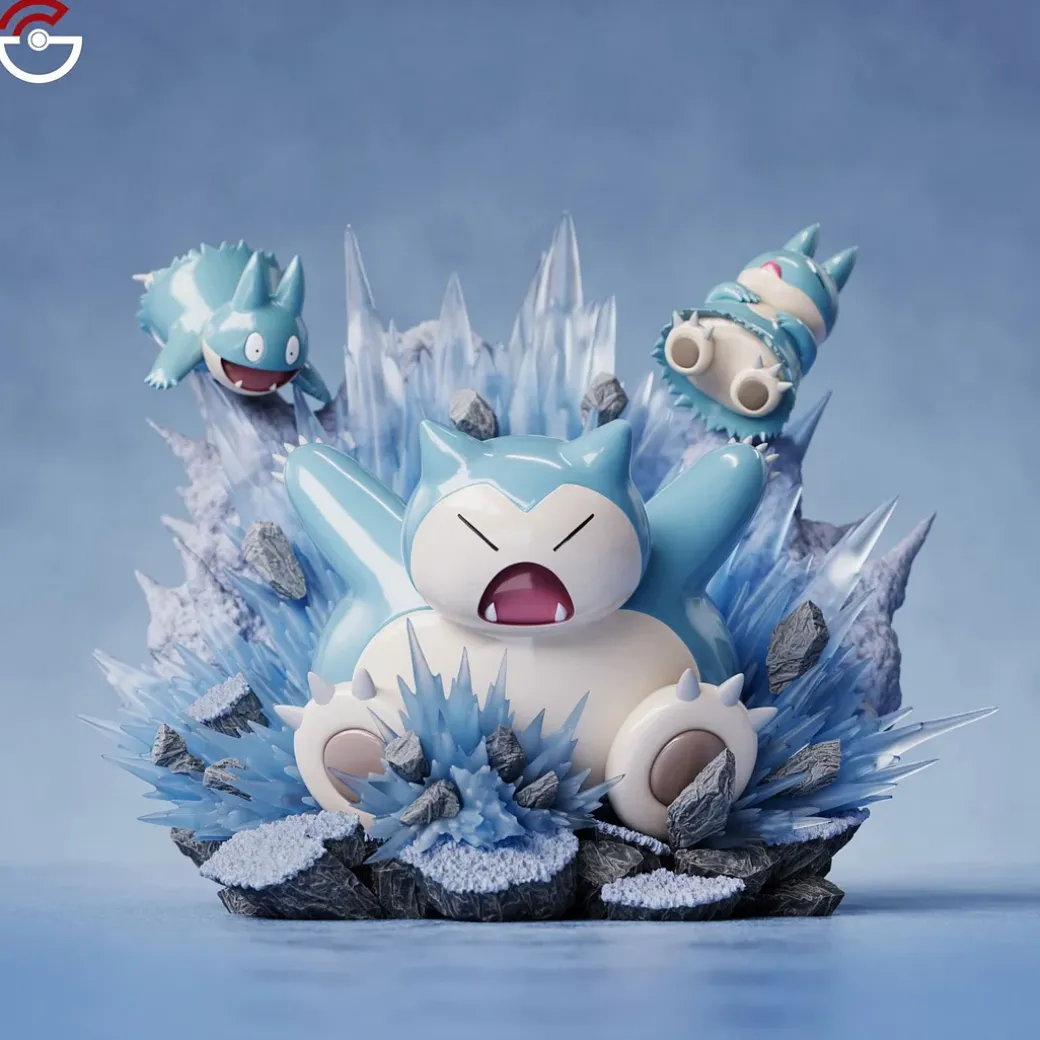 1/20 Scale World Zukan Evolution of Snorlax Set - Pokemon Statue - GuangZhu Studio