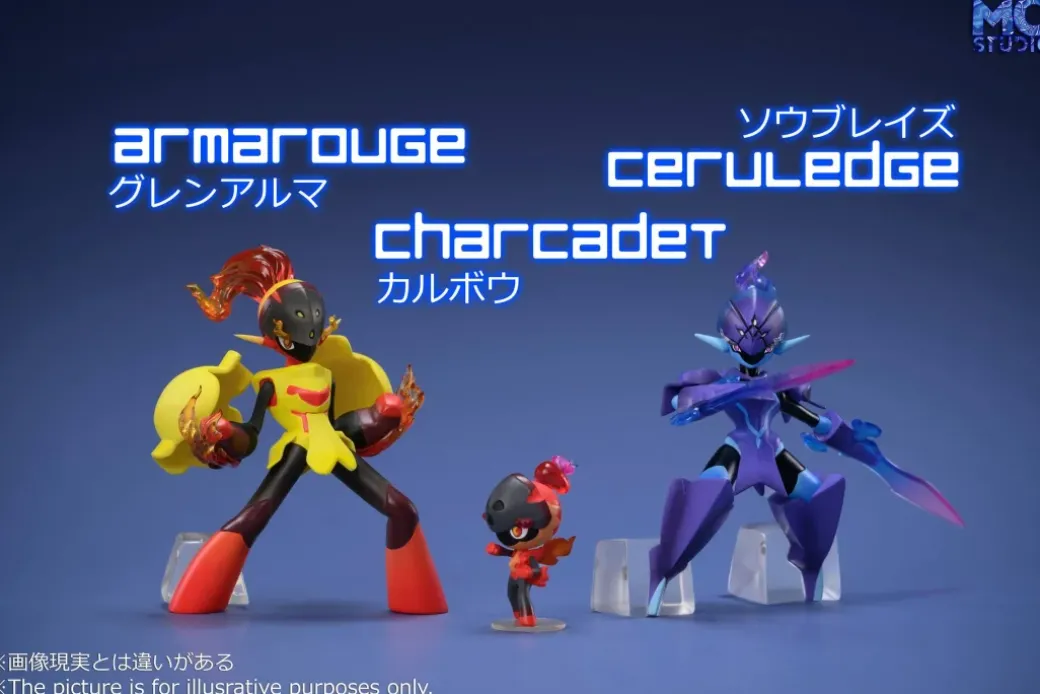 1/20 Scale World Zukan Evolution of Charcadet Set - Pokemon Resin Statue - MG Studios