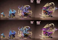 1/20 Scale World Zukan Evolution of Garchomp Set & Mega Garchomp - Pokemon Statue - DaiDai Studio