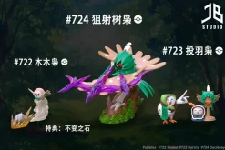1/20 Scale World Zukan Evolution of Rowlet Set - Pokemon Resin Statue - JB Studio