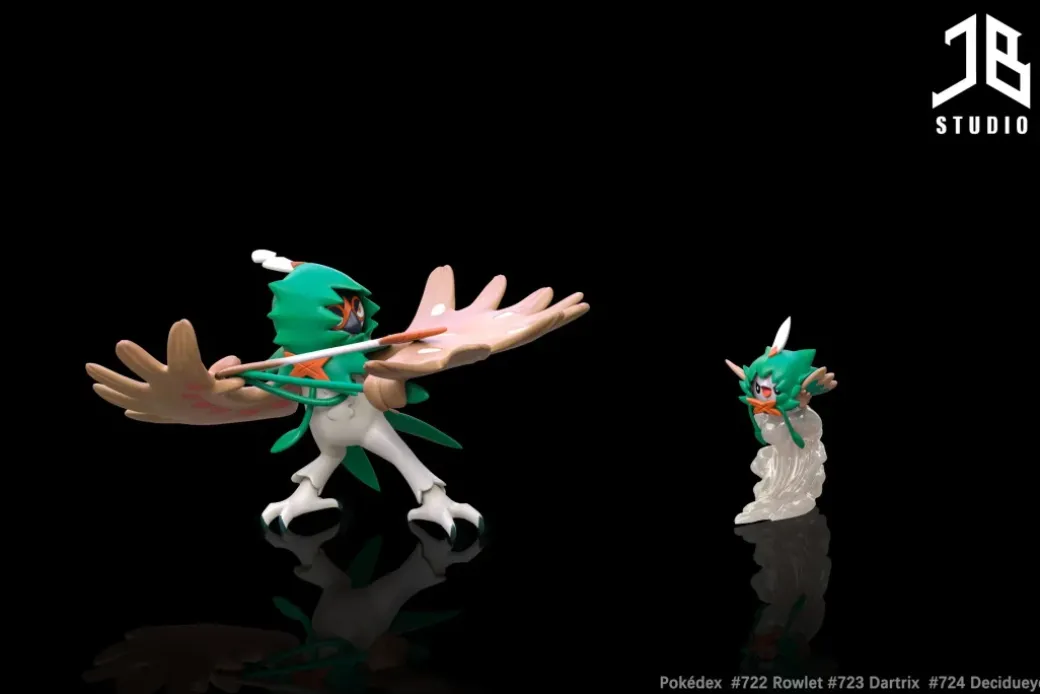 1/20 Scale World Zukan Evolution of Rowlet Set - Pokemon Resin Statue - JB Studio