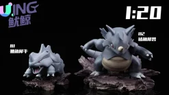 1/20 Scale World Zukan Evolution of Marill & Raichu & Rhydon & Dewgong Set - Pokemon Statue - UING Studios