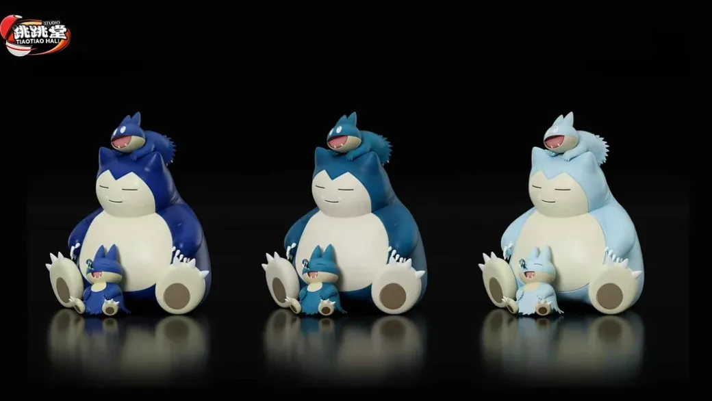 1/20 Scale World Zukan Evolution of Snorlax Set - Pokemon Statue - TiaoTiao Hall Studio