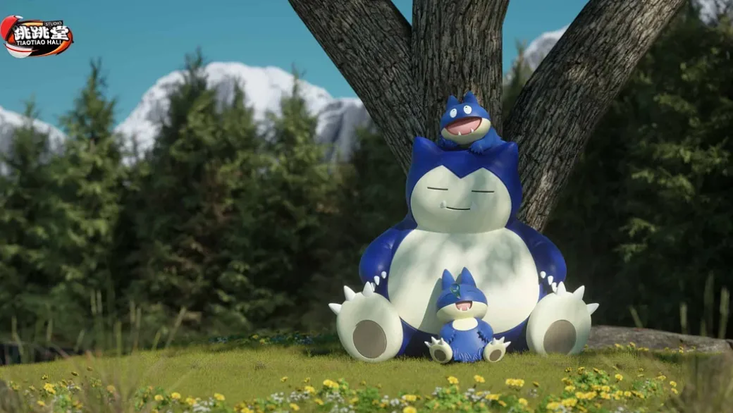 1/20 Scale World Zukan Evolution of Snorlax Set - Pokemon Statue - TiaoTiao Hall Studio