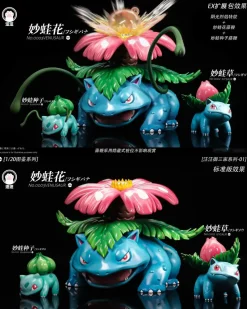 1/20 Scale World Zukan Evolution of Venusaur Set - Pokemon Resin Statue - Wang Wang Studio