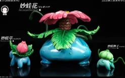 1/20 Scale World Zukan Evolution of Venusaur Set - Pokemon Resin Statue - Wang Wang Studio