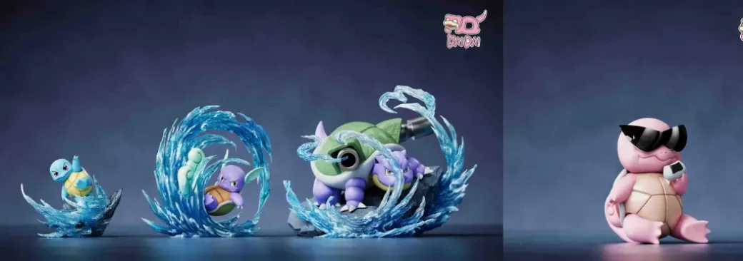 1/20 Scale World Zukan Evolution of Blastoise Set - Pokemon Statue - DaiDai Studio