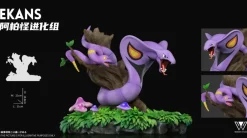 1/20 Scale World Zukan Evolution of Arbok Set & Serperior Set - Pokemon Resin Statue - Wonder Studio