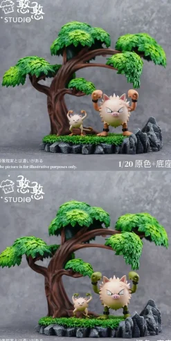 1/20 Scale World Zukan Evolution of Primeape Set - Pokemon Resin Statue - HanHan Studio