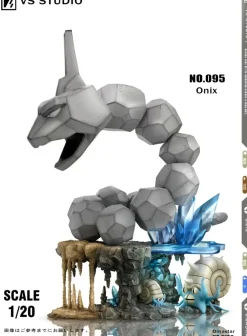 1/20 Scale World Zukan Evolution of Onix Set & Omanyte Set - Pokemon Resin Statue - VS Studio