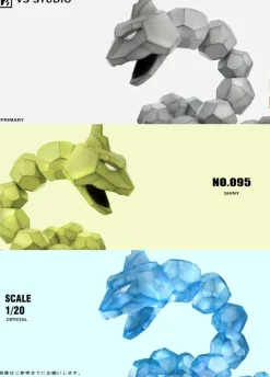 1/20 Scale World Zukan Evolution of Onix Set & Omanyte Set - Pokemon Resin Statue - VS Studio