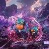 1/20 Scale World Zukan Evolution of Toxicroak Set - Pokemon Statue - KC Studio