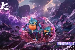 1/20 Scale World Zukan Evolution of Toxicroak Set - Pokemon Statue - KC Studio