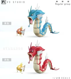 1/20 Scale World Zukan Evolution of Gyarados Set & Poliwrath Set & Politoed - Pokemon Resin Statue - VS Studio