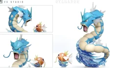 1/20 Scale World Zukan Evolution of Gyarados Set & Poliwrath Set & Politoed - Pokemon Resin Statue - VS Studio
