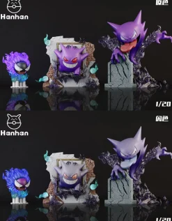 1/20 Scale World Zukan Evolution of Gengar Set - Pokemon Statue - HanHan Studio