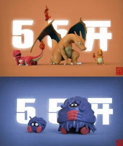 1/20 Scale World Zukan Evolution of Charizard Set & Tangrowth Set - Pokemon Resin Statue - 55Kai Tujianbuquan Studio