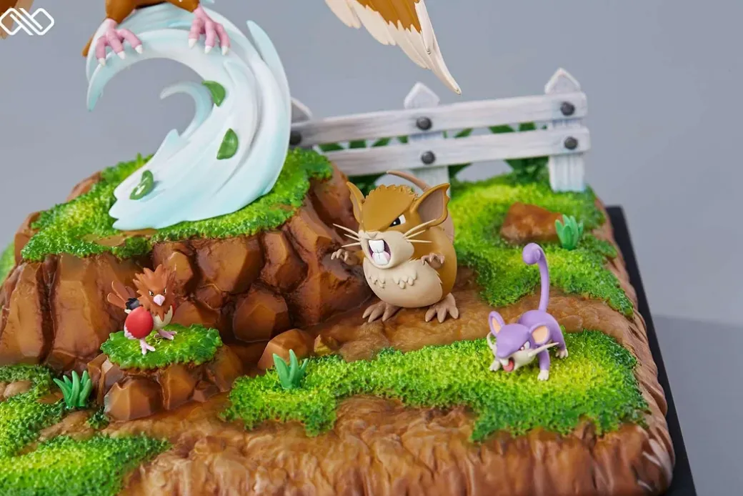 1/20 Scale World Zukan Evolution of Rattata Set & Spearow Set - Pokemon Resin Statue - Unlimited Studios