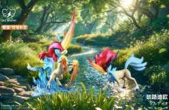 1/20 Scale World Zukan Evolution of Keldeo Set - Pokemon Resin Statue - Bee Studio