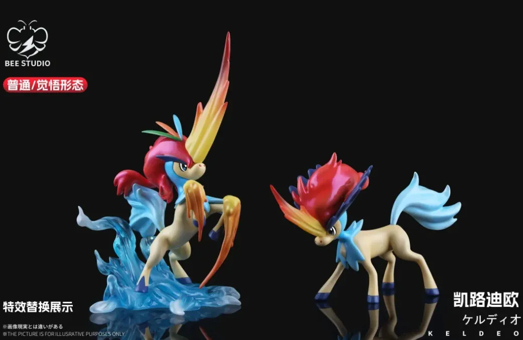 1/20 Scale World Zukan Evolution of Keldeo Set - Pokemon Resin Statue - Bee Studio