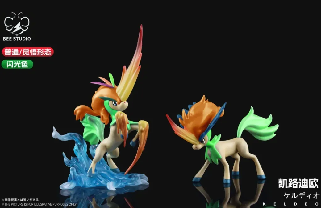 1/20 Scale World Zukan Evolution of Keldeo Set - Pokemon Resin Statue - Bee Studio