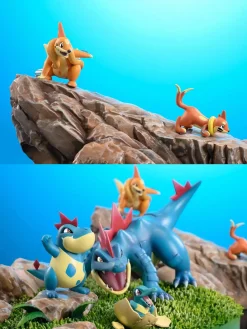 1/20 Scale World Zukan Evolution of Buizel Set & Whiscash Set & Feraligatr Set - Pokemon Statue - ShengTaiPinTu Studio