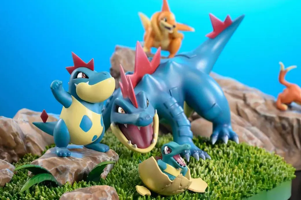 1/20 Scale World Zukan Evolution of Buizel Set & Whiscash Set & Feraligatr Set - Pokemon Statue - ShengTaiPinTu Studio