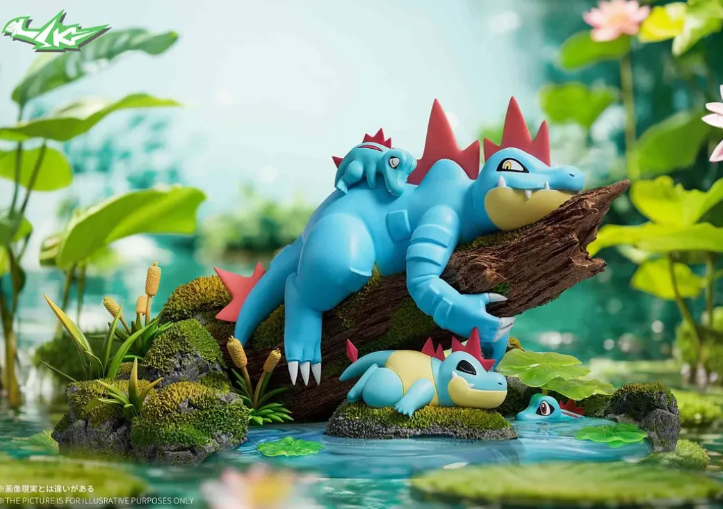 1/20 Scale World Zukan Evolution of Feraligatr Set - Pokemon Resin Statue - SK Studios