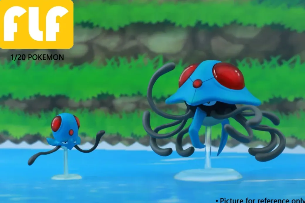 1/20 Scale World Zukan Evolution of Tentacool Set - Pokemon Resin Statue - FLF Studio