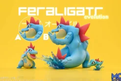 1/20 Scale World Zukan Evolutionary Combination Series Feraligatr Family - Pokemon Resin Statue - MG Studios