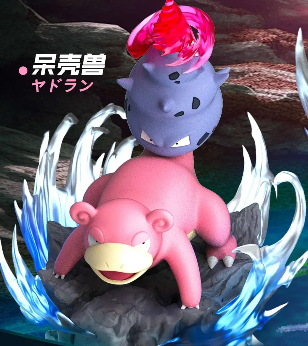 1/20 Scale World Zukan Evolution of Slowpoke Set - Pokemon Resin Statue - DaiDai Studio