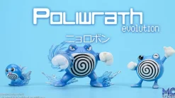 1/20 Scale World Zukan Evolution of Poliwrath Set - Pokemon Resin Statue - MG Studios